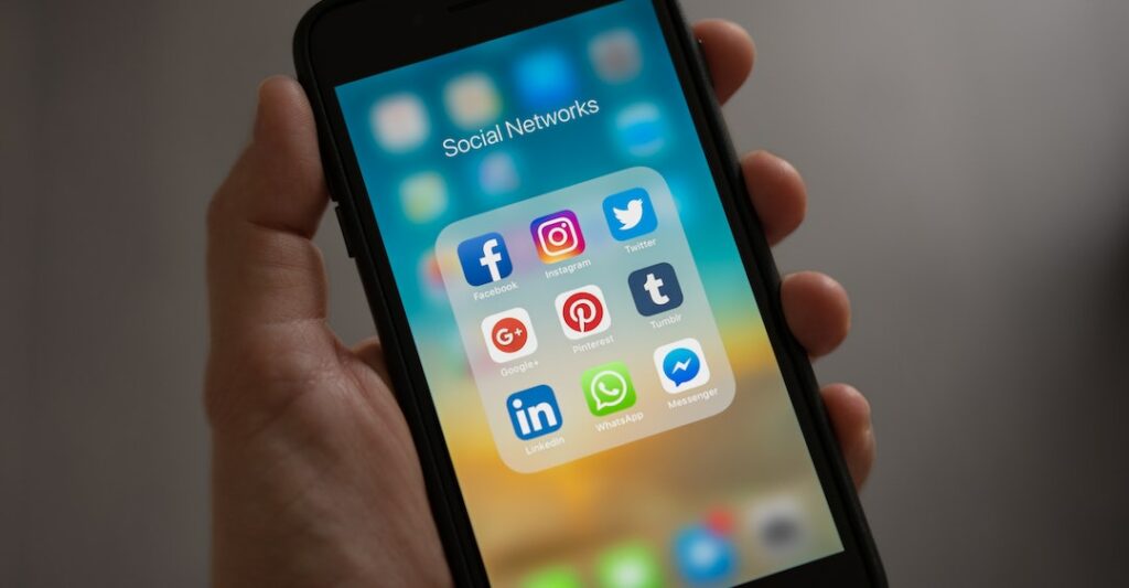 Social media screening on cellphone