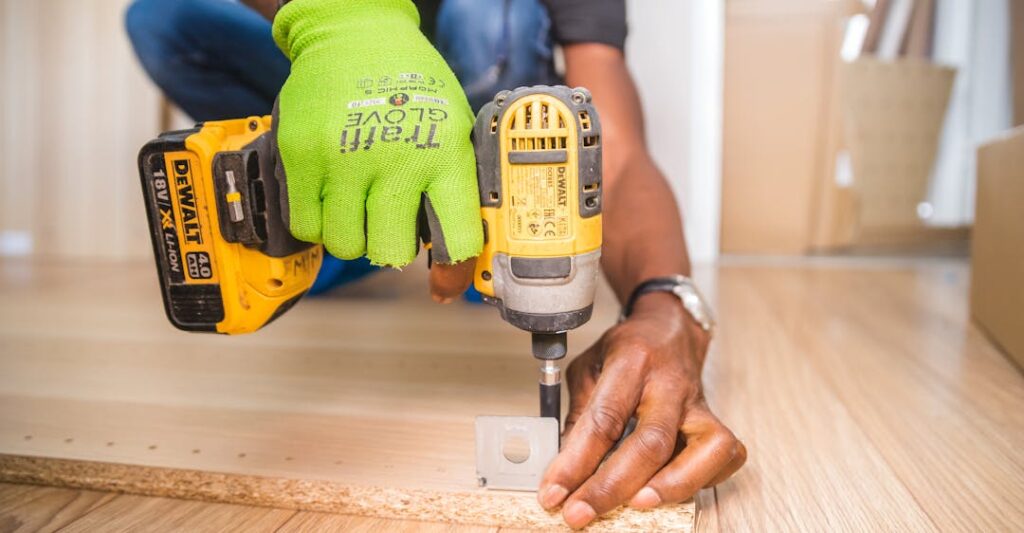 Small business owner working inside client home with small business background check