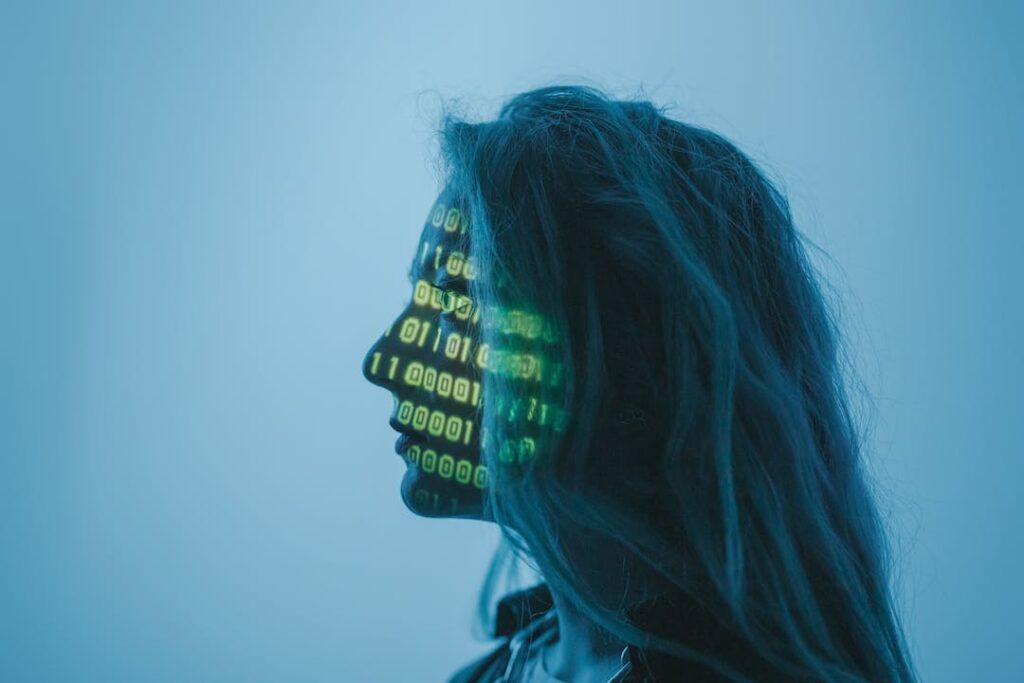 Digitized image of employee to symbolize background check industry trends compliance and data privacy