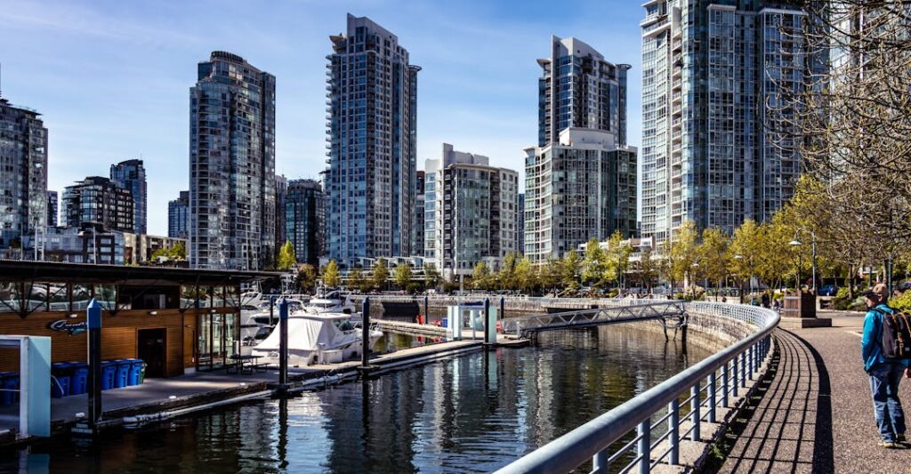 Vancouver, BC skyline representing criminal record check BC
