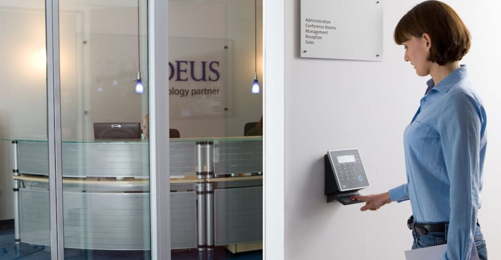 Person scanning fingerprints in Identity 2.0 biometric authentication in evolution of identity verification