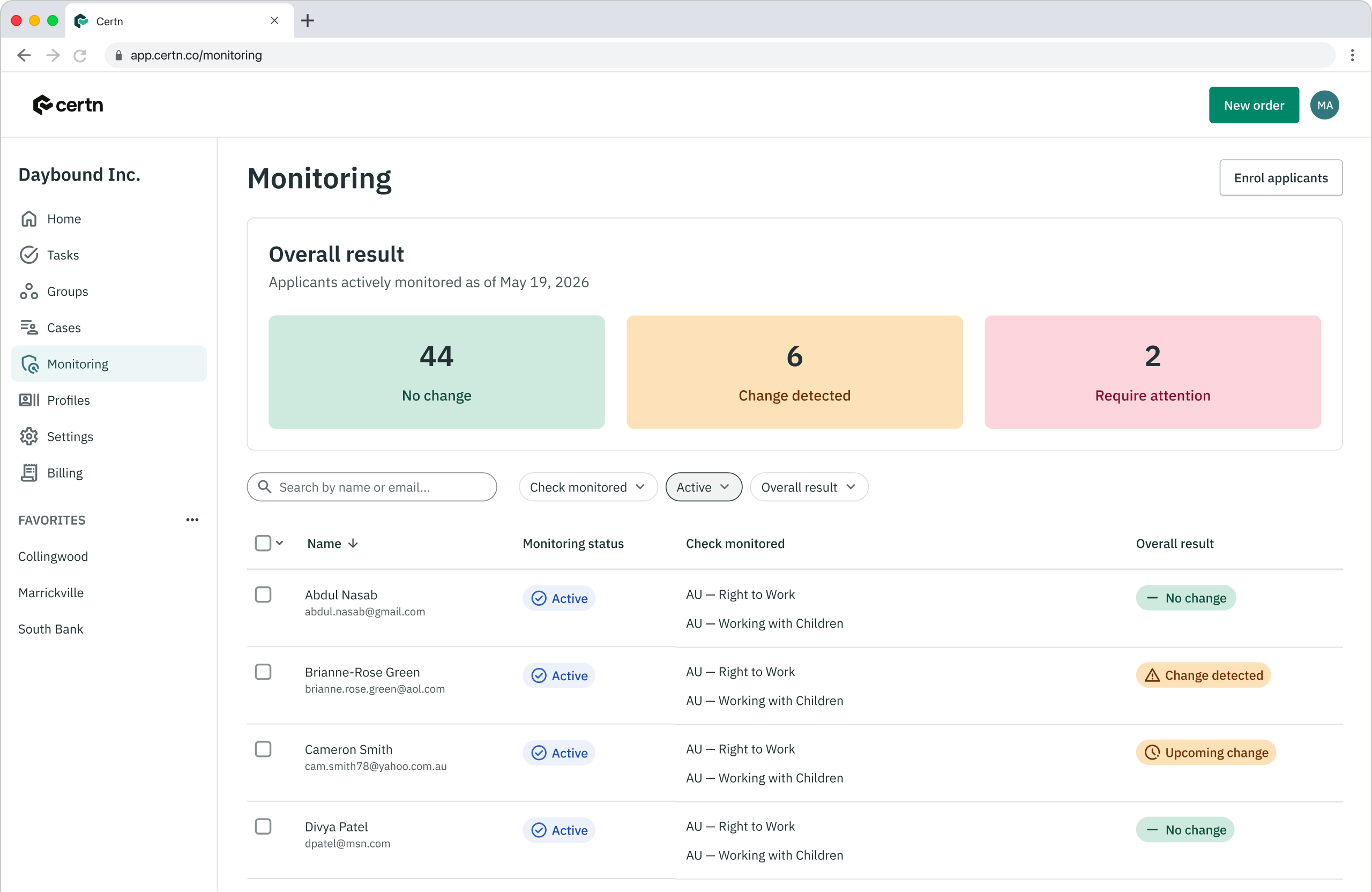 certn continuous monitoring